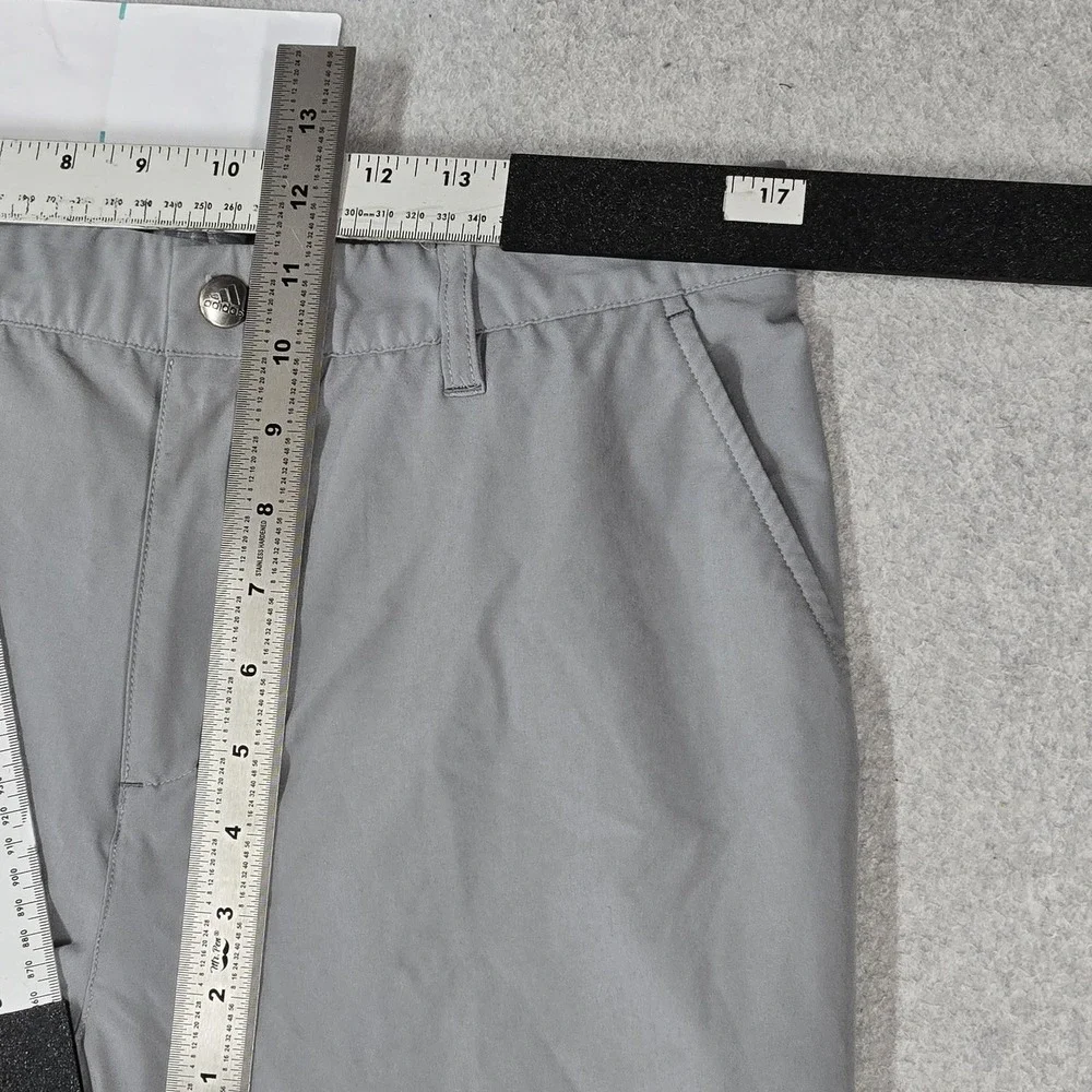 Adidas Men Activewear Pants 34X34 Gray Khakis Logo 32
